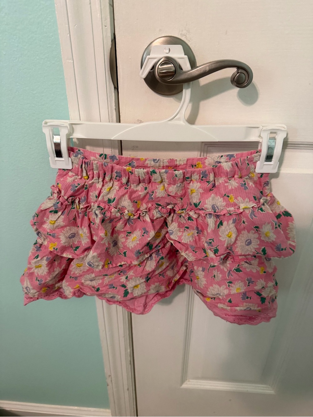 Girls' Pink Floral Ruffle Shorts Boden